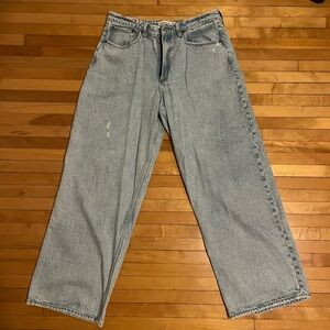 Abercrombie & Fitch, Curve Love Mid Rise Ultra Wide Leg Jean